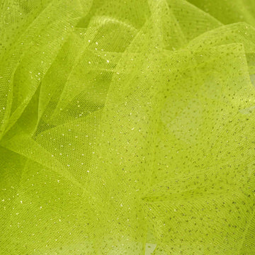 Tea Green Glitter Dot Tulle Fabric: The Epitome of Style and Delicacy