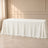 Ivory wrinkle-resistant rectangular tablecloth for events and catering.
