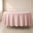 Blush round tablecloth, 108 inches, durable and stain-resistant.
