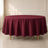 Burgundy round tablecloth 108" - durable and stain-resistant for easy maintenance.