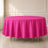 Fuchsia round tablecloth, 108 inches, durable and stain-resistant.