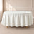 Ivory round tablecloth, 108 inches, durable and stain-resistant.