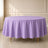 Lavender round tablecloth, 108 inches, durable and stain-resistant.