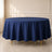 Navy blue round tablecloth, 108 inches, durable and stain-resistant.
