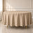 Nude polyester round tablecloth, 108 inches, durable and stain-resistant.