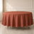 Terracotta round tablecloth, durable and stain-resistant for easy maintenance.