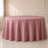 Dusty rose round tablecloth for elegant dining settings.