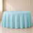 Light Blue Polyester Round Tablecloth 120" - Durable Seamless Table Cover