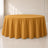 Gold round tablecloth for elegant event styling.