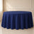 Navy blue round tablecloth, durable and seamless, perfect for any occasion.