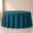Peacock teal round tablecloth for stylish dining decor.
