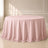 Blush seamless round tablecloth in a soft, elegant finish.