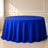 Royal Blue Polyester Round Tablecloth 132" with Seamless Finish