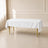 White polyester tablecloth 54"x96" for casual dining with linen texture.