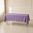 Violet Amethyst wrinkle-resistant tablecloth on a rectangular table.