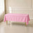 Pink rectangle tablecloth 60"x102" with a wrinkle-resistant finish.