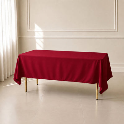 Polyester Rectangle Tablecloth 60"x102" Wine - Wrinkle-Resistant Finish