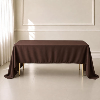 Polyester Rectangle Tablecloth 60"x126" Chocolate - Durable & Wrinkle-Resistant Table Cover