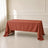 Terracotta rectangle tablecloth 60"x126" - durable and wrinkle-resistant cover.