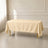 Beige wrinkle-resistant polyester tablecloth 72"x120" for elegant dining.
