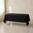 Black polyester rectangle tablecloth 72"x120" for weddings and events.