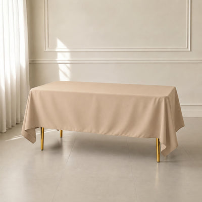 Polyester Rectangle Tablecloth 72"x120" Nude with Wrinkle-Resistant Finish - Reusable Table Cover