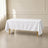 White polyester rectangle tablecloth 72"x120" for weddings and events.
