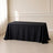 Black polyester rectangle tablecloth 90"x132" with seamless finish.