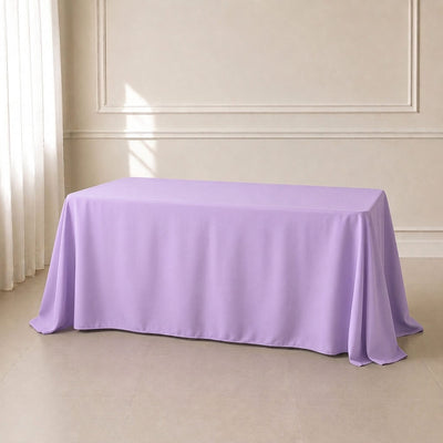 Polyester Rectangle Tablecloth 90"x132" Lavender Lilac with Seamless Finish