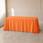 Orange seamless polyester rectangle tablecloth 90"x132".