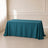 Peacock teal rectangular tablecloth with seamless finish.