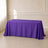 Purple polyester rectangle tablecloth 90"x132" seamless finish.
