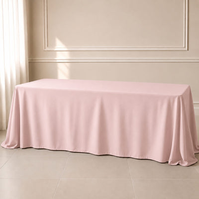 Polyester Rectangle Tablecloth 90"x156" Blush with Seamless Finish