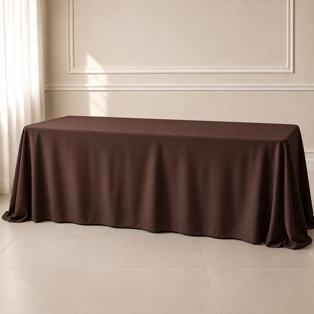Chocolate seamless rectangle tablecloth 90"x156