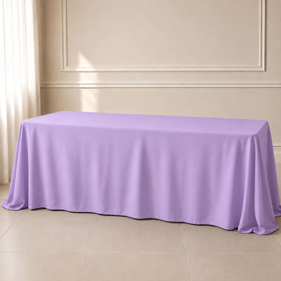 Polyester Rectangle Tablecloth 90"x156" Lavender Lilac with Seamless Finish