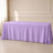 Lavender lilac polyester tablecloth 90"x156" seamless finish.