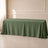 Olive green polyester tablecloth 90"x156" with seamless finish.