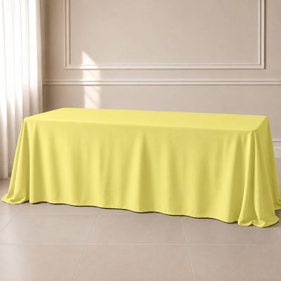 Polyester Rectangle Tablecloth 90"x156" Yellow with Seamless Finish