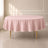 Blush polyester round tablecloth, 90 inches, reusable and durable.