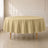 Champagne round tablecloth, reusable and durable, perfect for elegant dining.
