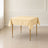 Beige wrinkle-resistant table overlay 54"x54" on a square table.
