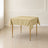 Champagne square table overlay, 54"x54", wrinkle-resistant table topper.
