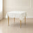Ivory wrinkle-resistant square table overlay on a dining table.