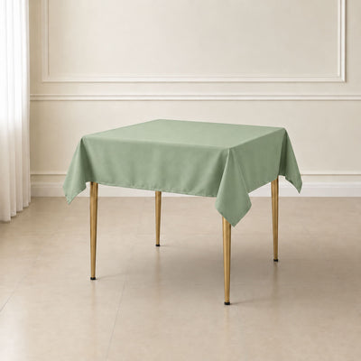 Polyester Square Table Overlay 54"x54" Sage Green - Wrinkle-Resistant Table Topper
