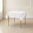 White polyester square tablecloth for special occasions, 54"x54".