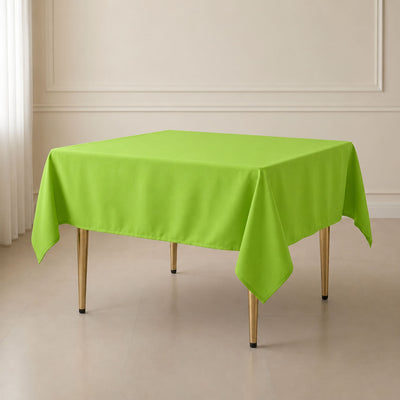 Polyester Square Table Overlay 70"x70" Apple Green - Wrinkle-Resistant Table Topper