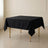 Black polyester square tablecloth for stylish events.