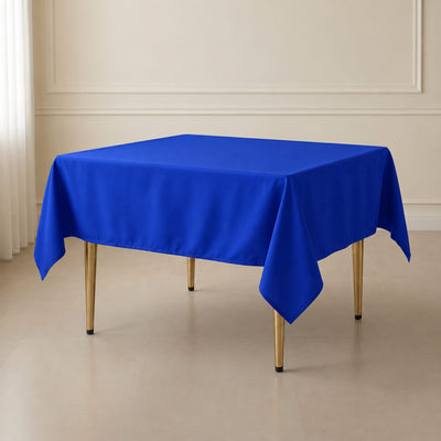 Polyester Square Table Overlay 70"x70" Royal Blue - Wrinkle-Resistant Table Topper