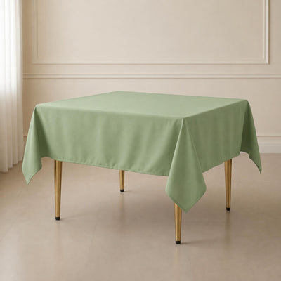 Polyester Square Table Overlay 70"x70" Sage Green - Wrinkle-Resistant Table Topper