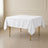 White polyester square tablecloth 70"x70" for stylish events.